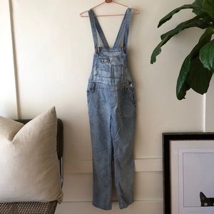 Free People Denim Overalls